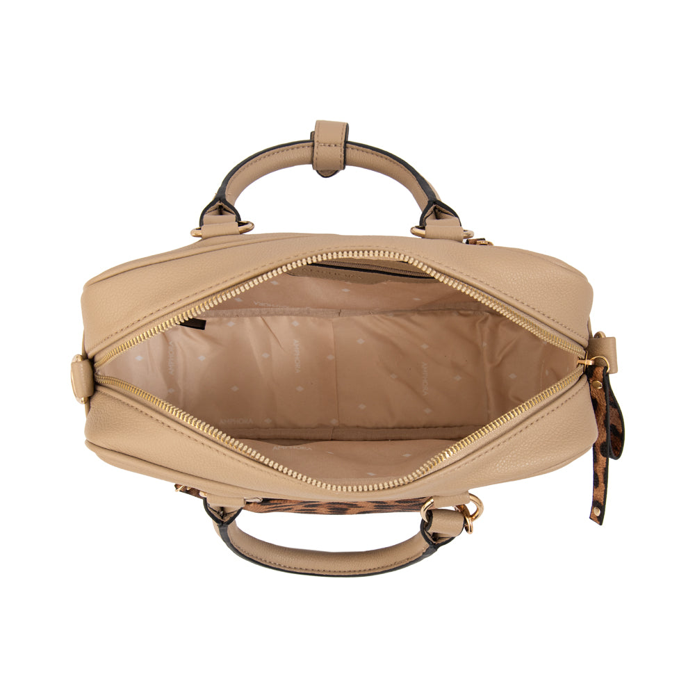 Cartera tote carlota grande beige oscuro