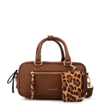 Cartera tote carlota pequeña café