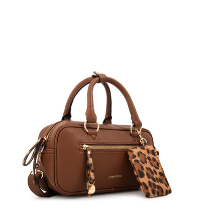 Cartera tote carlota pequeña café