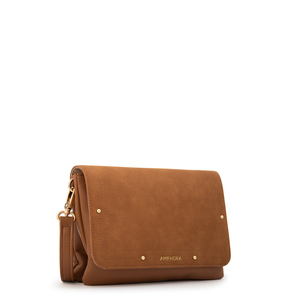 Cartera bandolera graciela pequeña camel