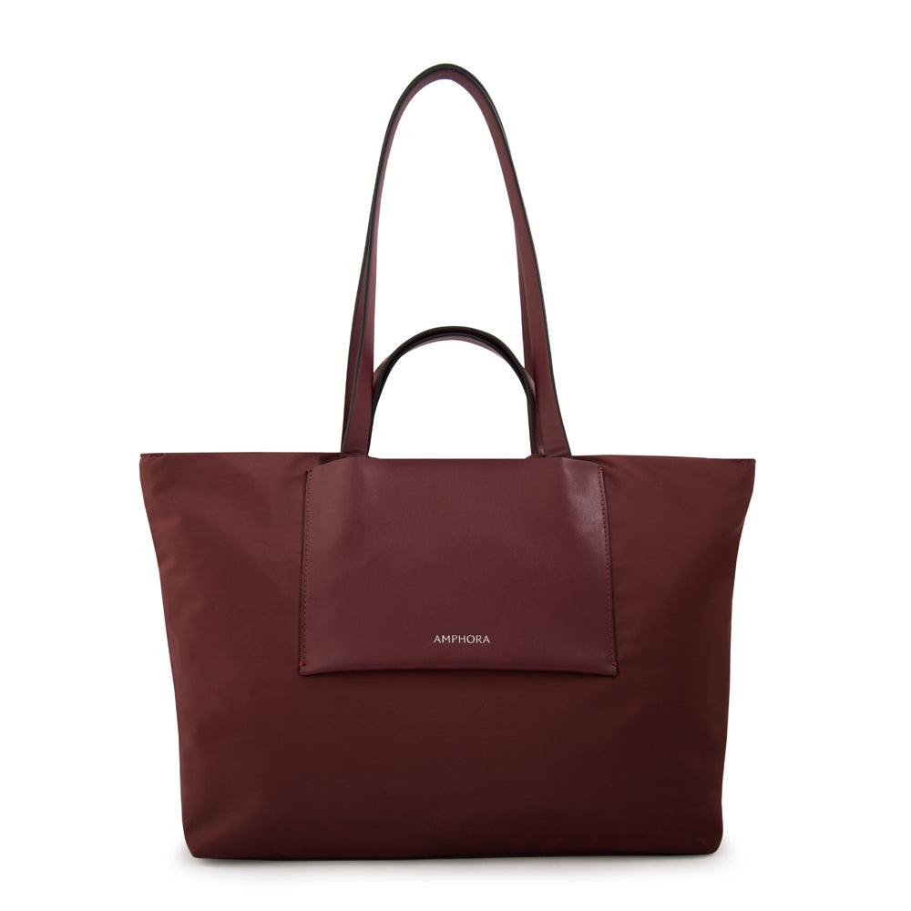 Cartera tote bote nadia grande burdeo