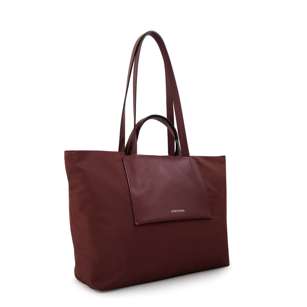 Cartera tote bote nadia grande burdeo