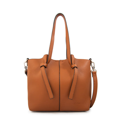 Cartera tote anna pequeña café