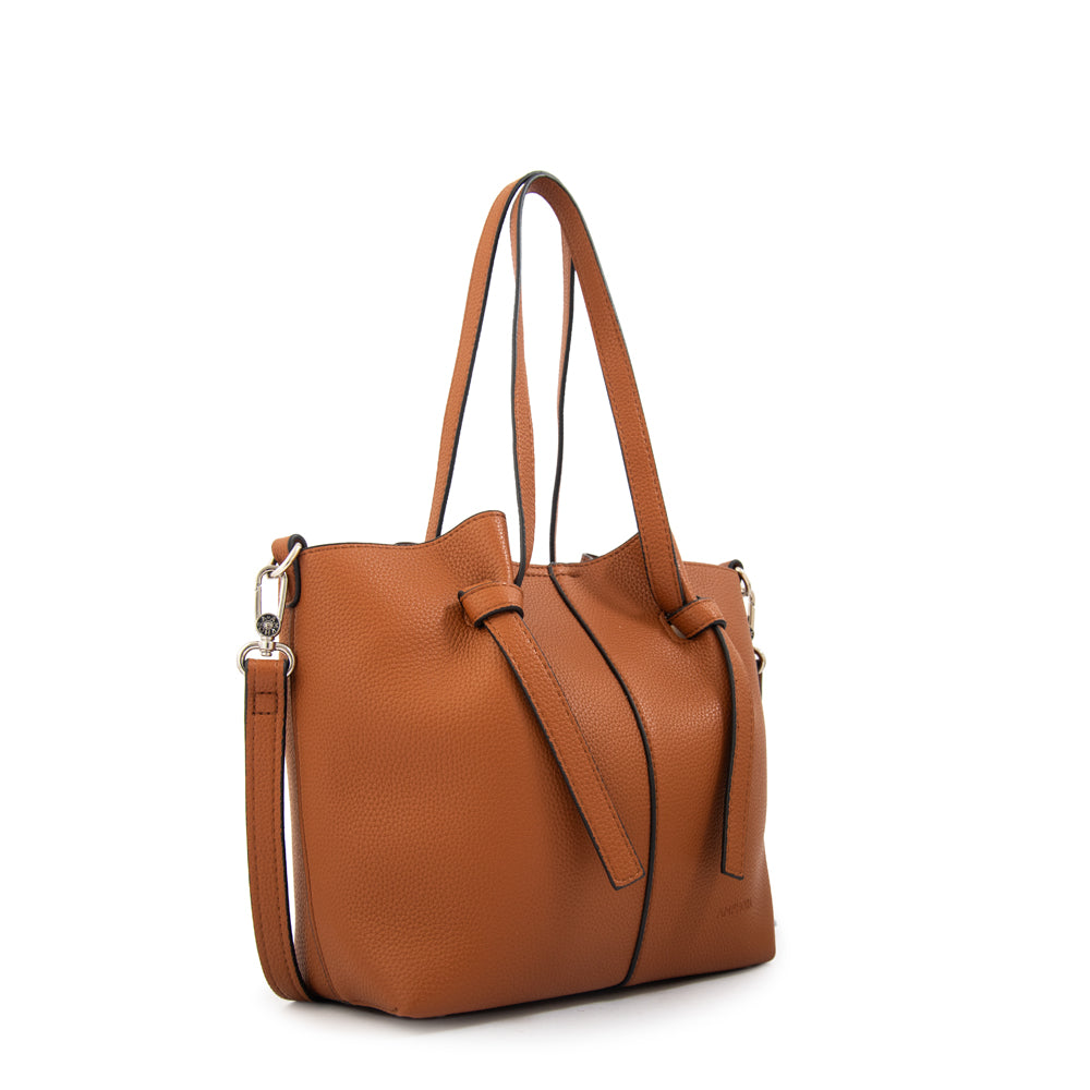 Cartera tote anna pequeña café