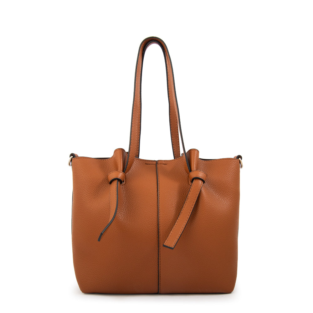 Cartera tote anna pequeña café
