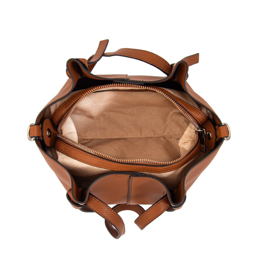 Cartera tote anna pequeña café