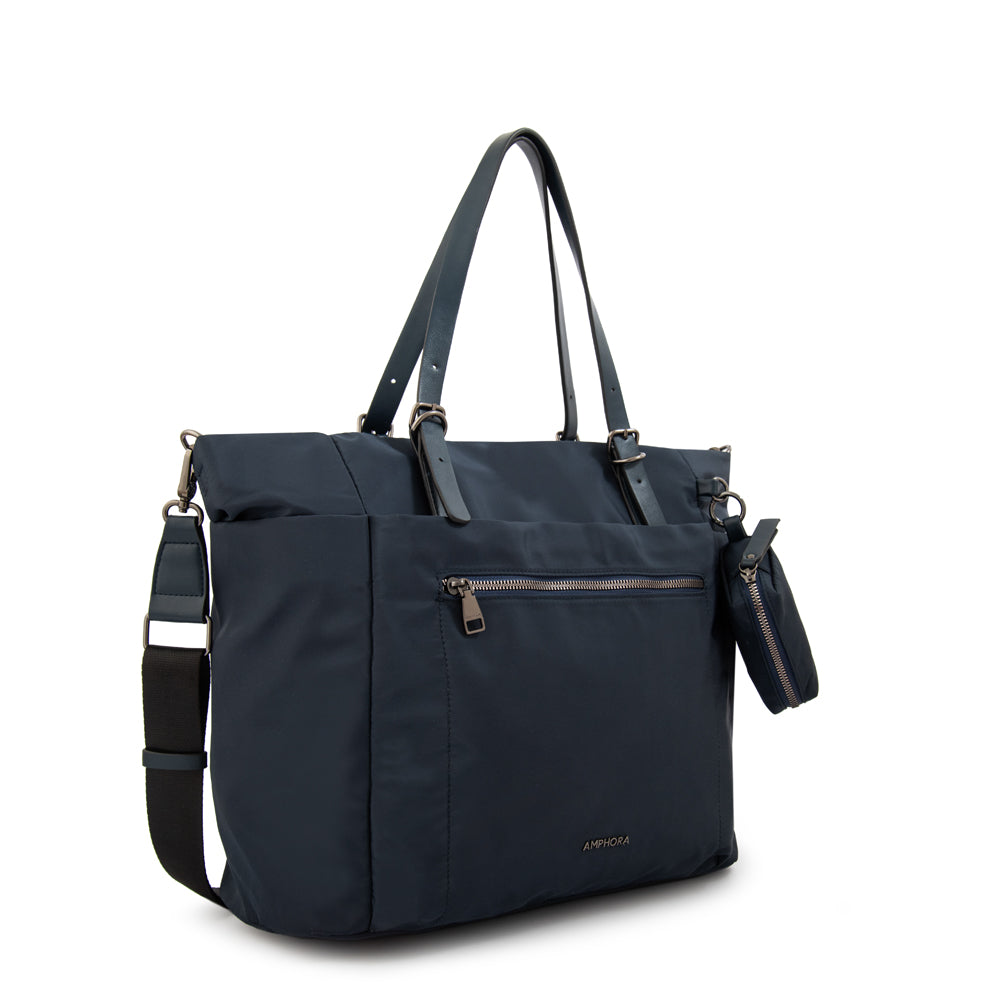 Cartera tote porta notebook irina grande azul