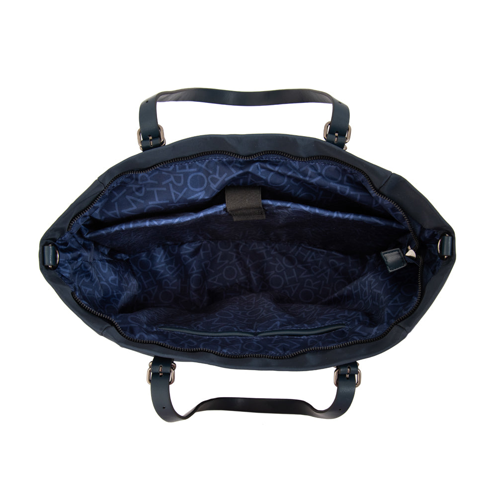 Cartera tote porta notebook irina grande azul