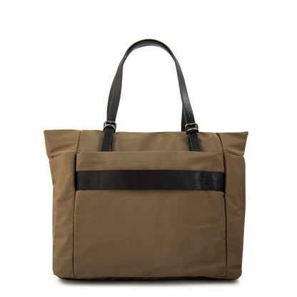 Cartera tote porta notebook irina grande verde oliva