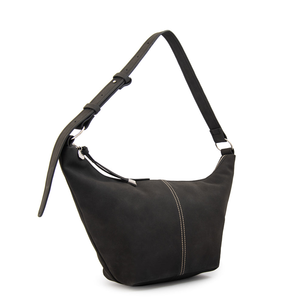 Cartera corte oval mila mediana negro