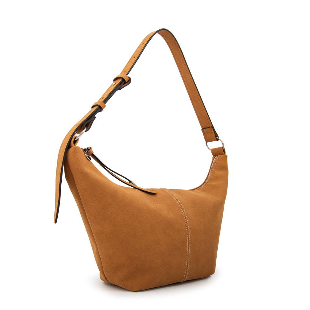 Cartera corte oval mila mediana camel