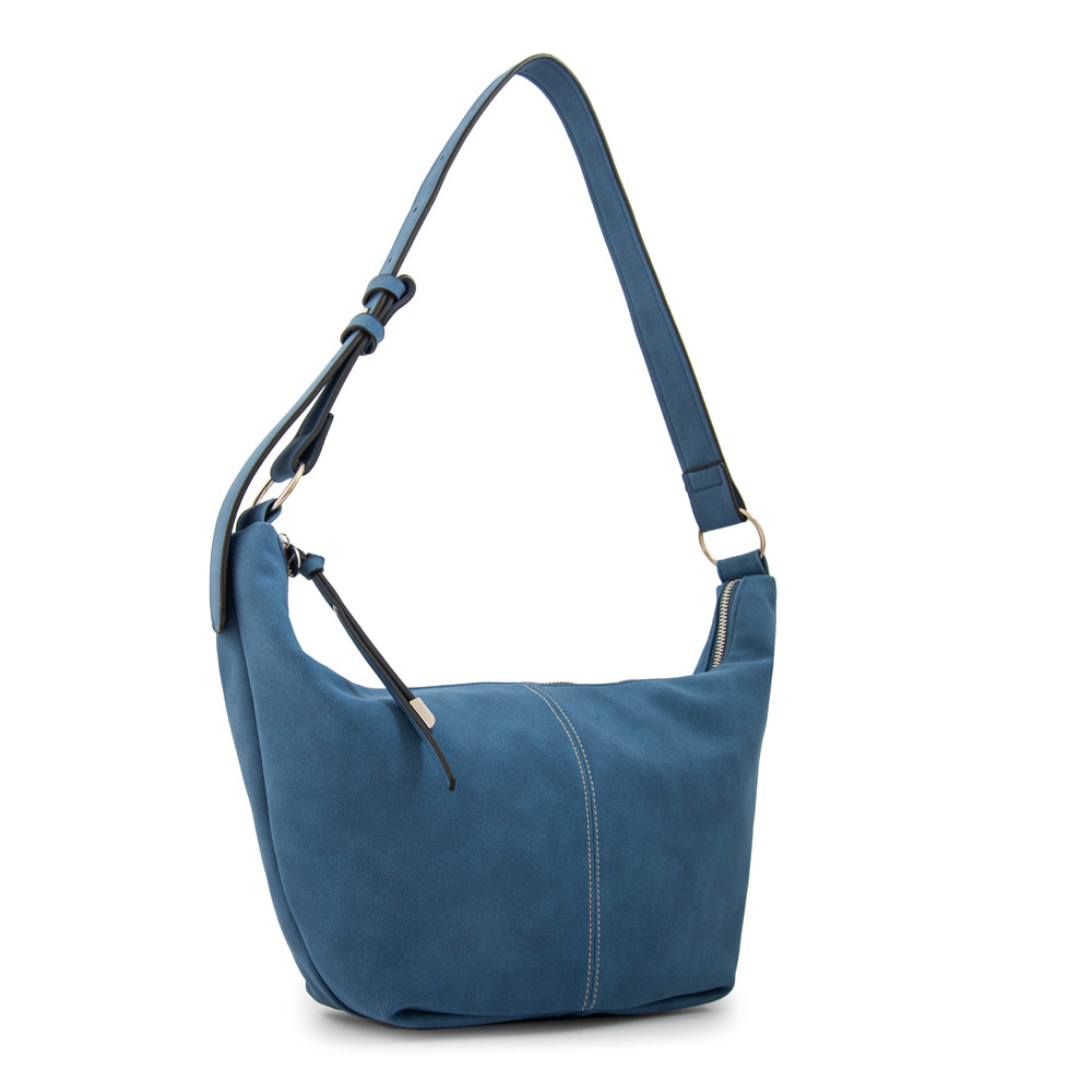 Cartera corte oval mila mediana azul