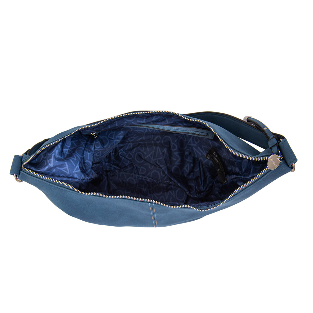 Cartera corte oval mila mediana azul