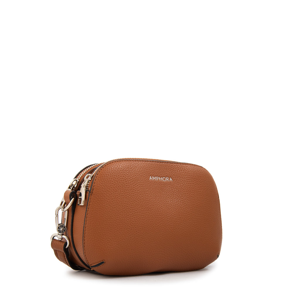Cartera bandolera monette pequeña café
