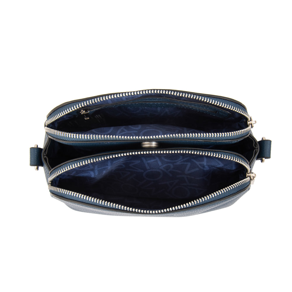 Cartera bandolera monette pequeña azul
