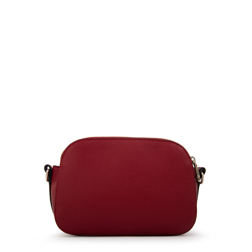 Cartera bandolera monette pequeña rojo oscuro