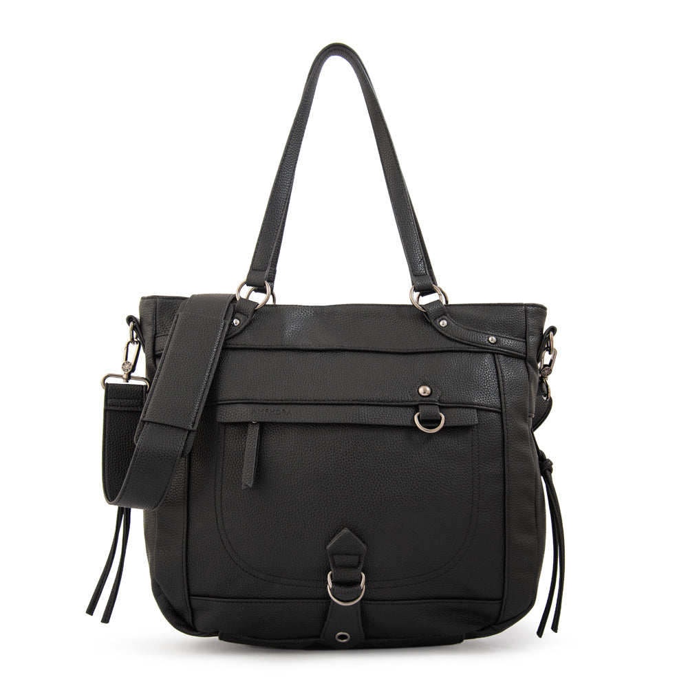 Cartera tote porta notebook tamara negro