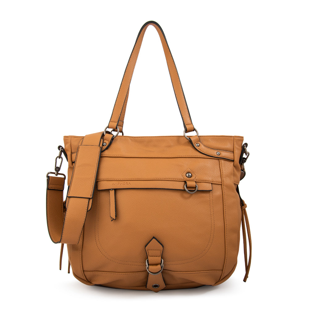 Cartera tote porta notebook tamara camel