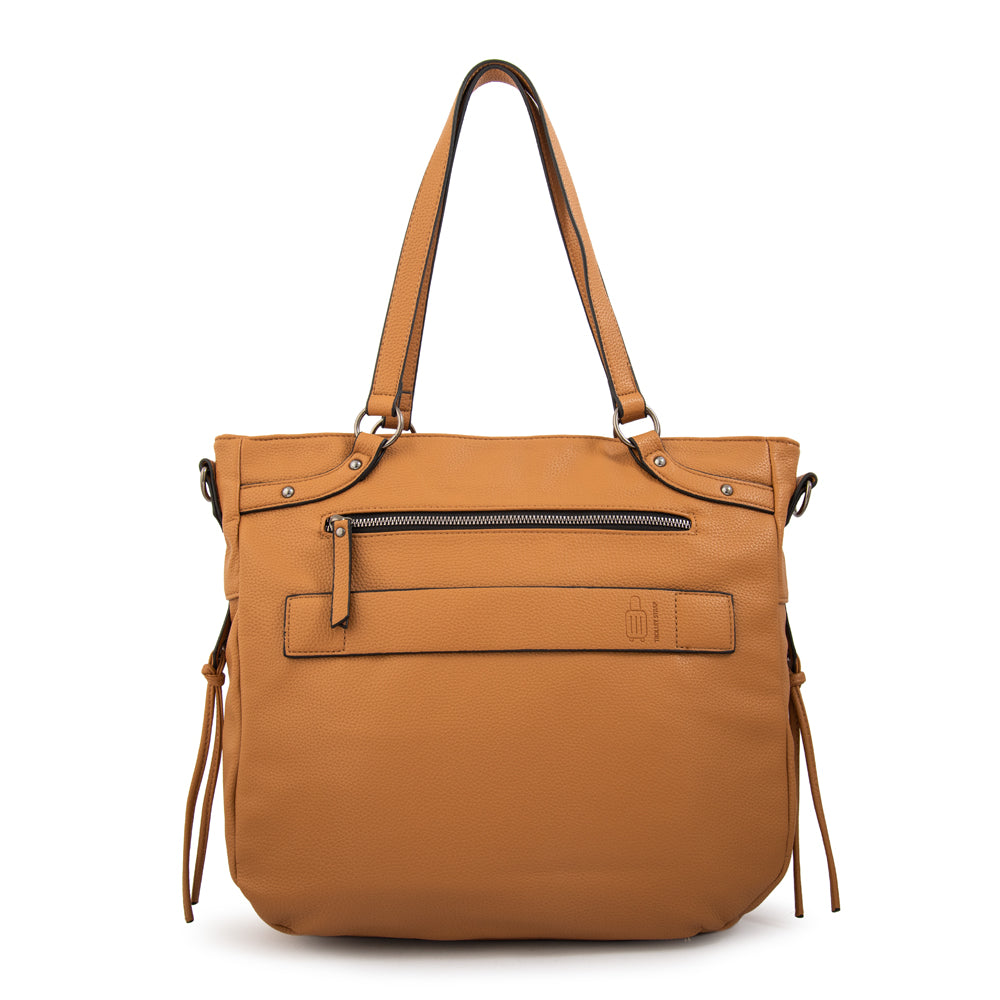 Cartera tote porta notebook tamara camel