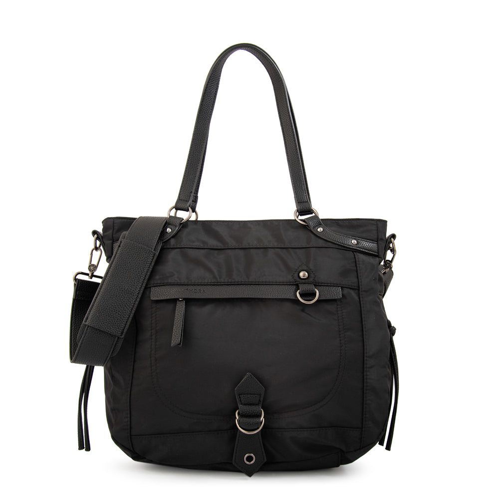 Cartera tote porta notebook tamara negro