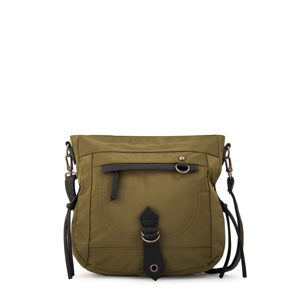 Cartera bandolera tamara pequeña verde oliva
