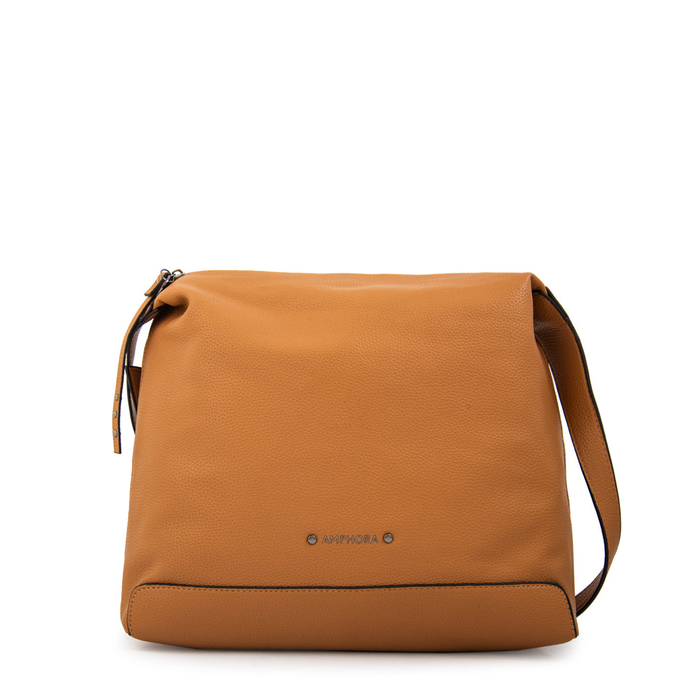 Cartera corte recto ganash mediana camel
