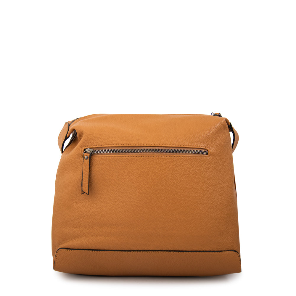 Cartera corte recto ganash mediana camel