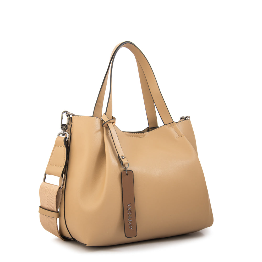 Cartera tote constans pequeña taupe