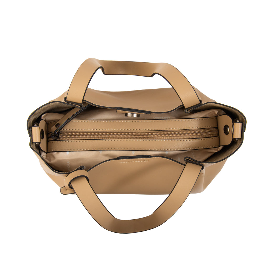 Cartera tote constans pequeña taupe