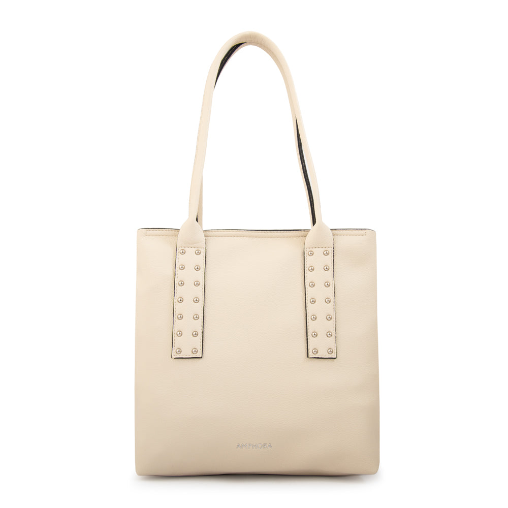 Cartera tote riona mediana blanco crudo