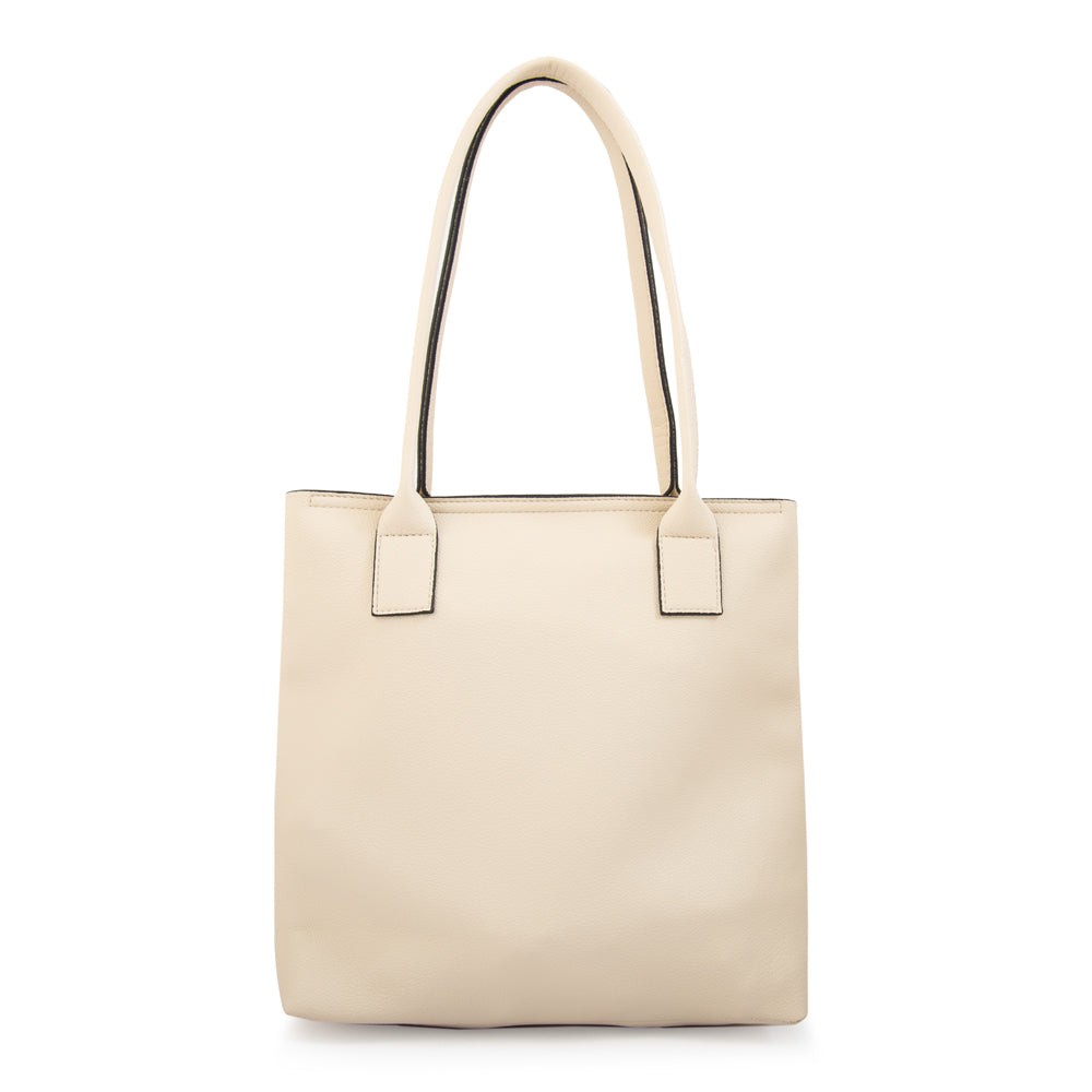 Cartera tote riona mediana blanco crudo