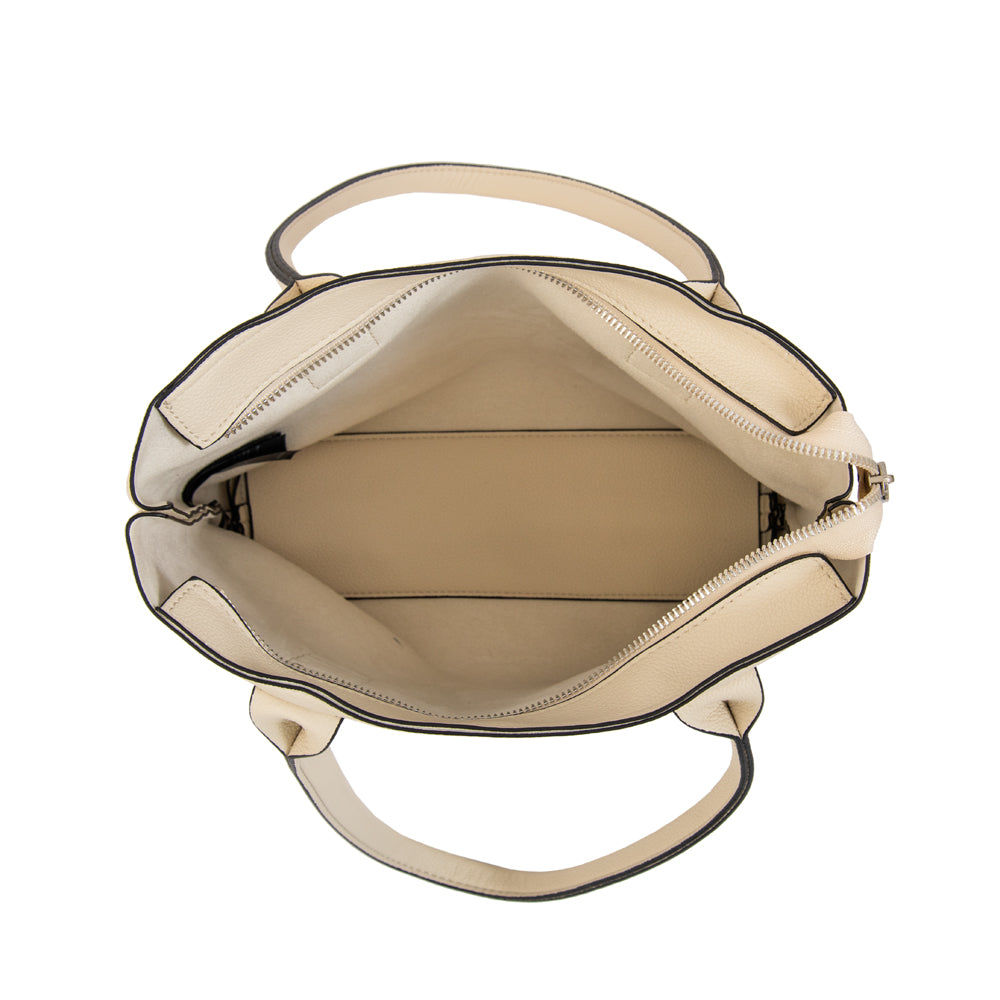 Cartera tote riona mediana blanco crudo