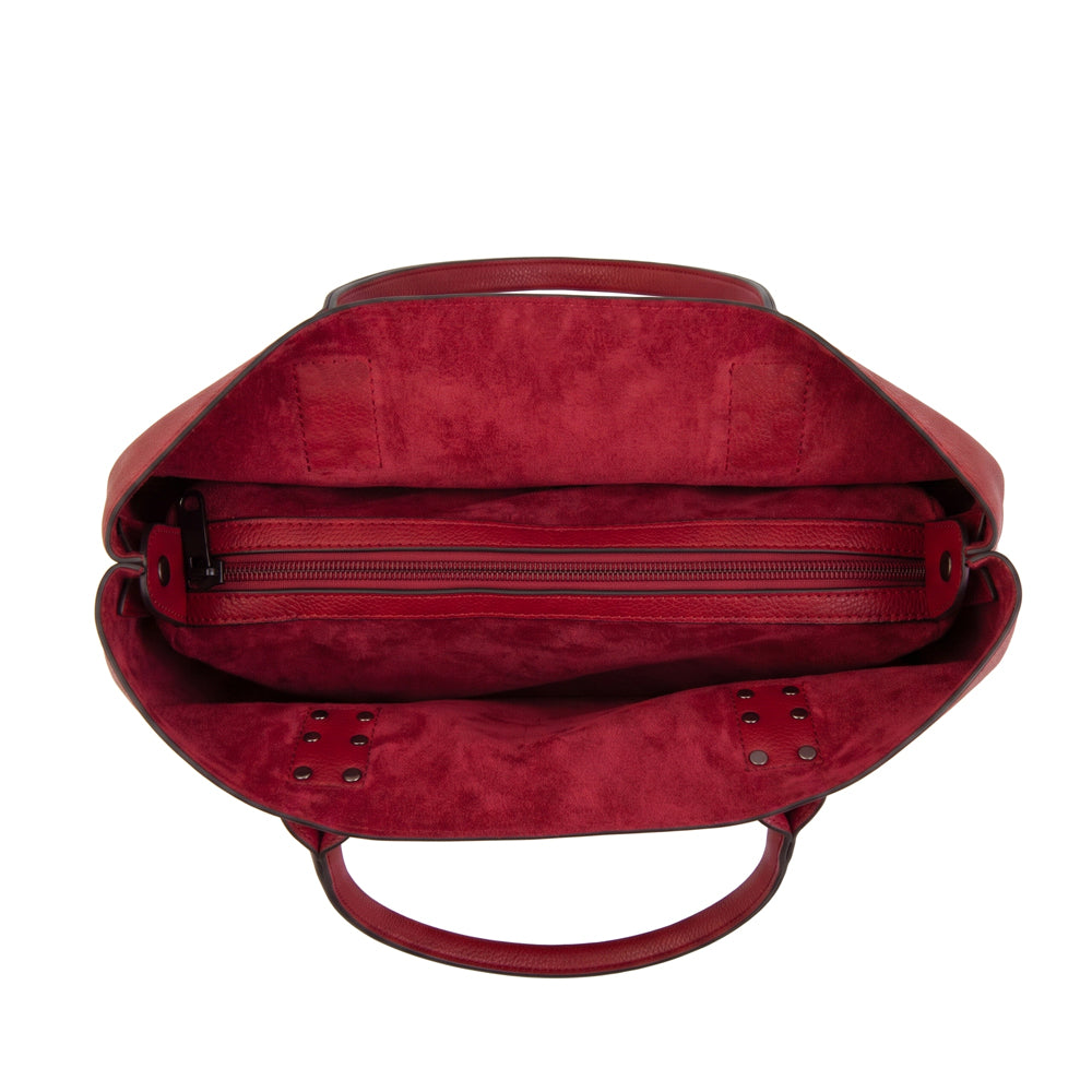 Cartera tote riona grande rojo