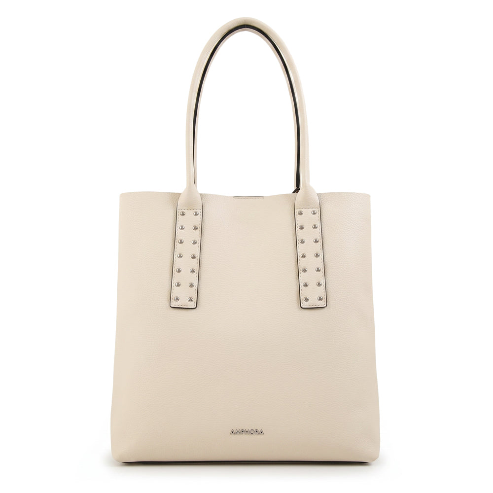 Cartera tote riona grande blanco crudo