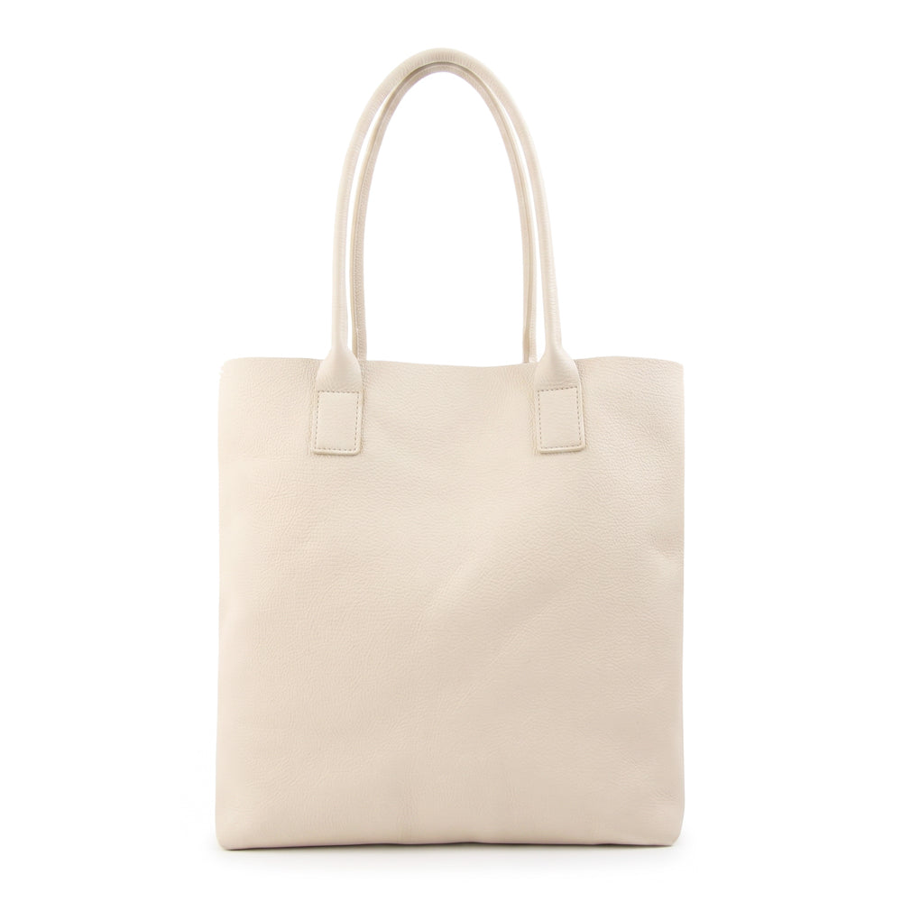 Cartera tote riona grande blanco crudo