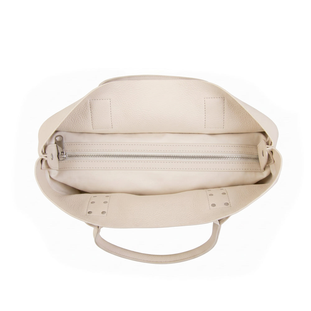 Cartera tote riona grande blanco crudo