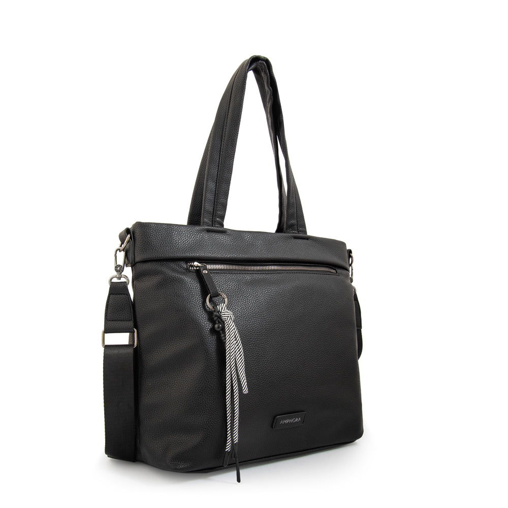 Cartera tote porta notebook kel negro