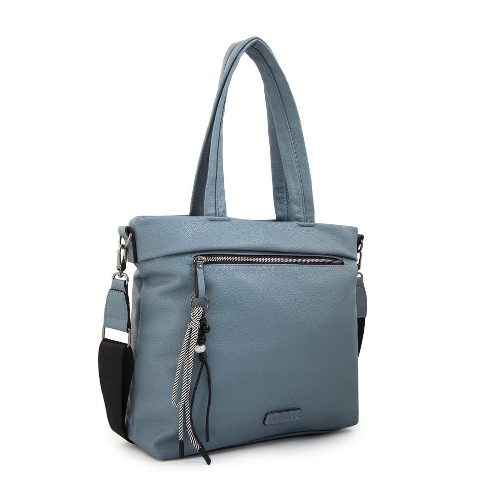 Cartera tote porta notebook kel denim