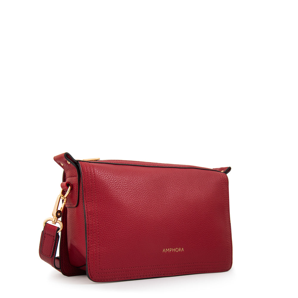 Cartera bandolera raily pequeña rojo oscuro