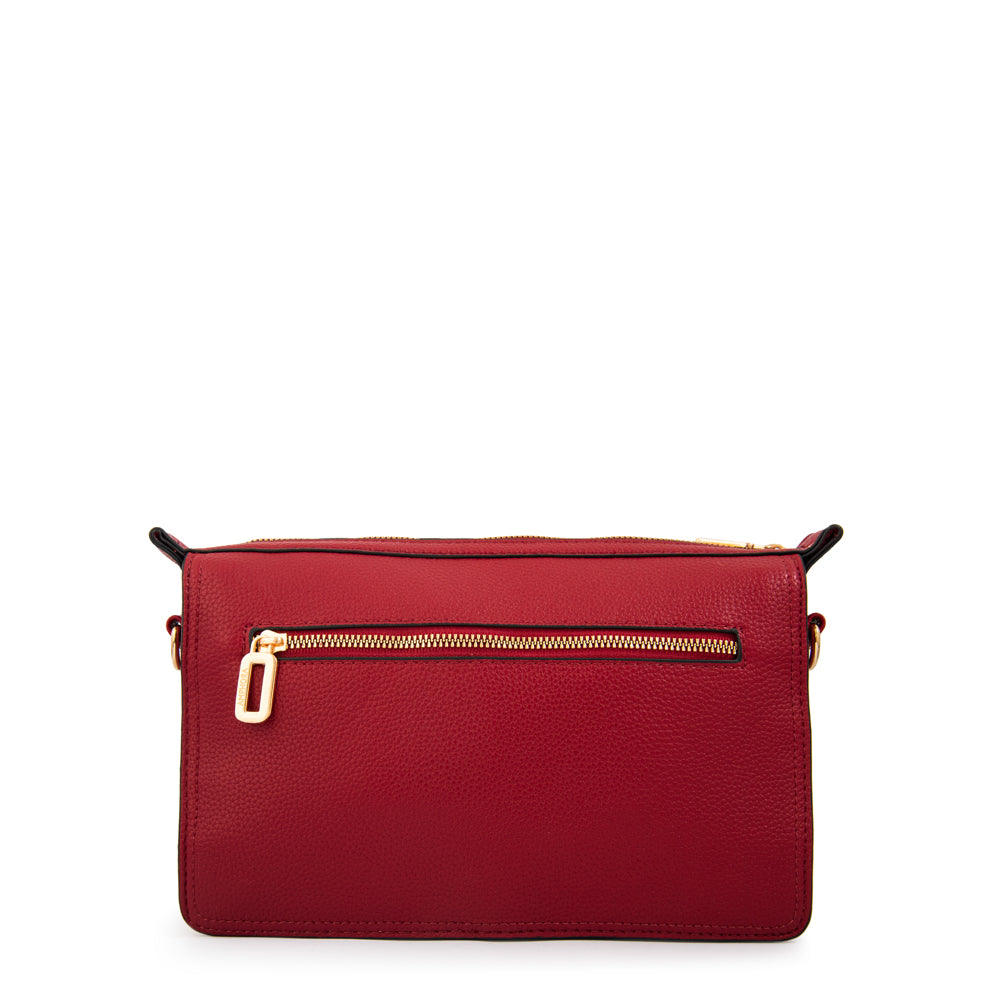 Cartera bandolera raily pequeña rojo oscuro