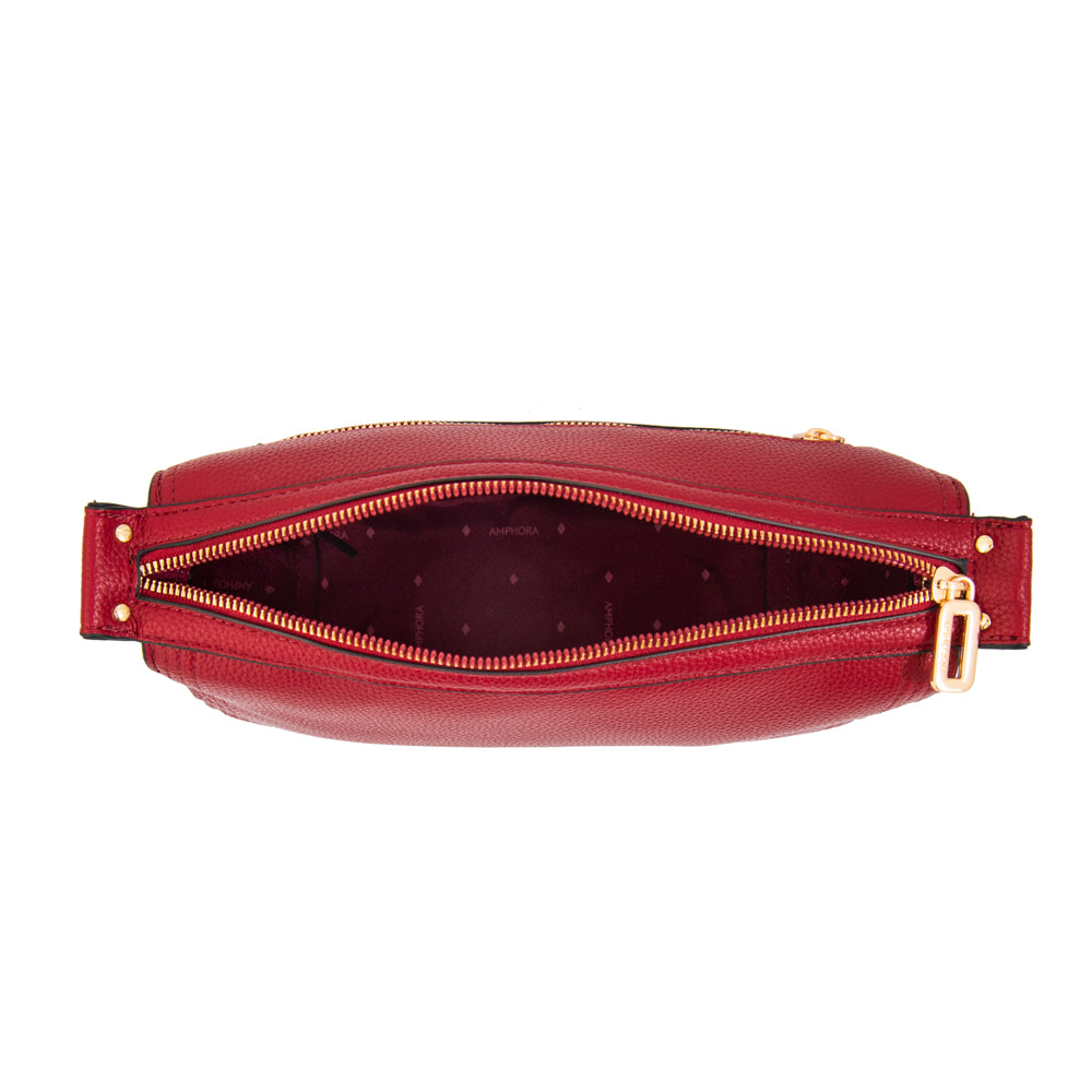 Cartera bandolera raily pequeña rojo oscuro
