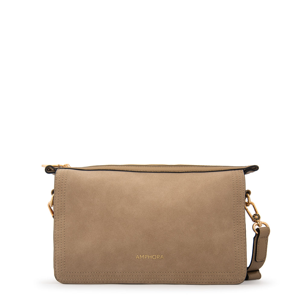Cartera bandolera raily pequeña taupe