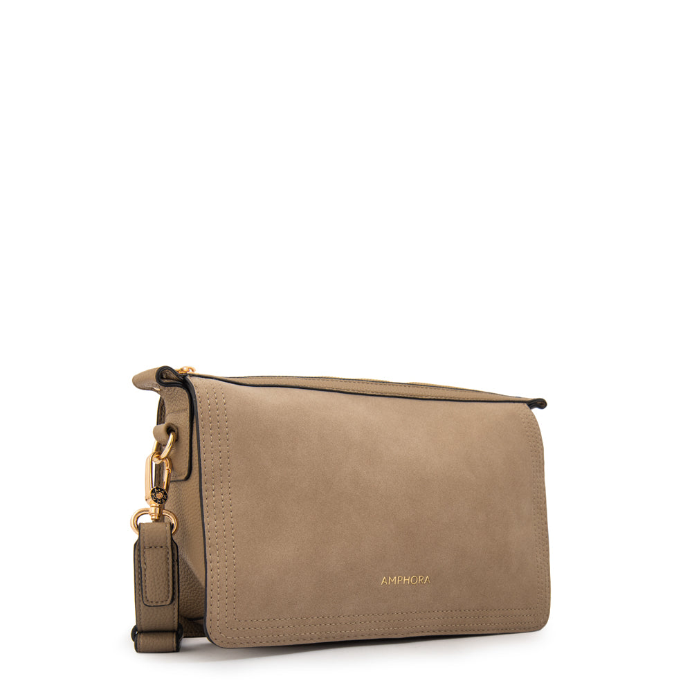 Cartera bandolera raily pequeña taupe