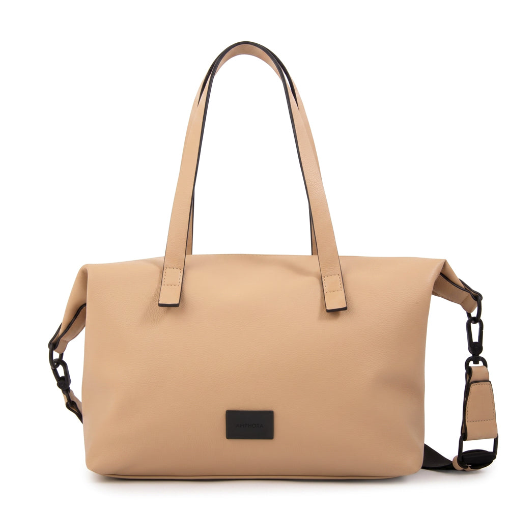 Cartera tote coalis mediana beige oscuro