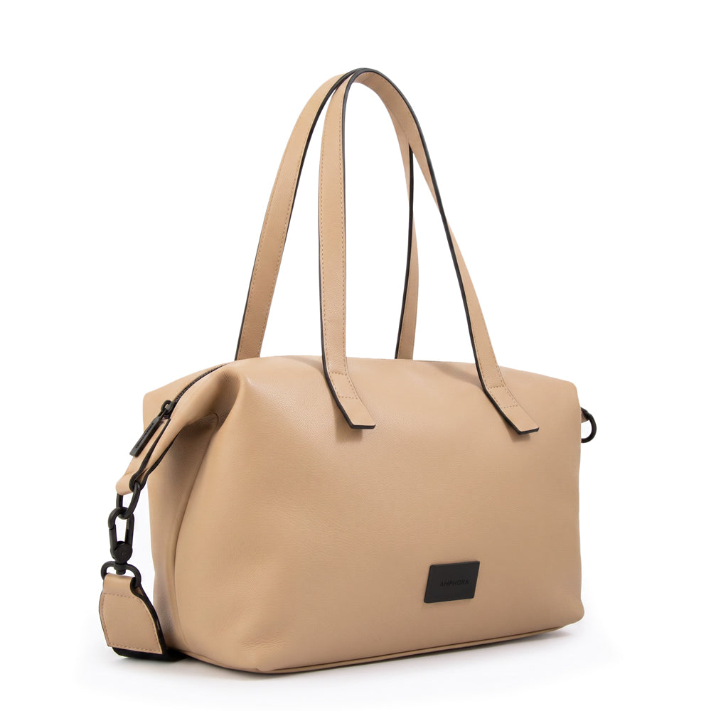 Cartera tote coalis mediana beige oscuro