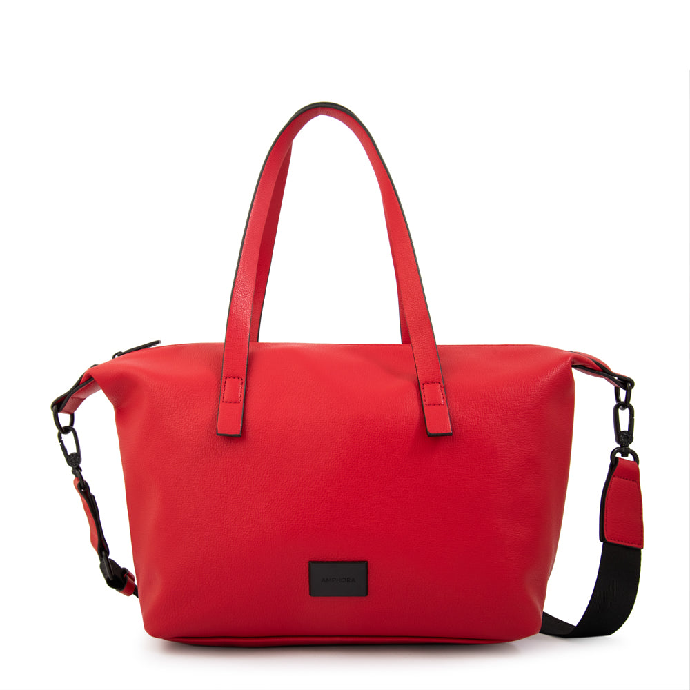 Cartera tote coalis mediana rojo oscuro