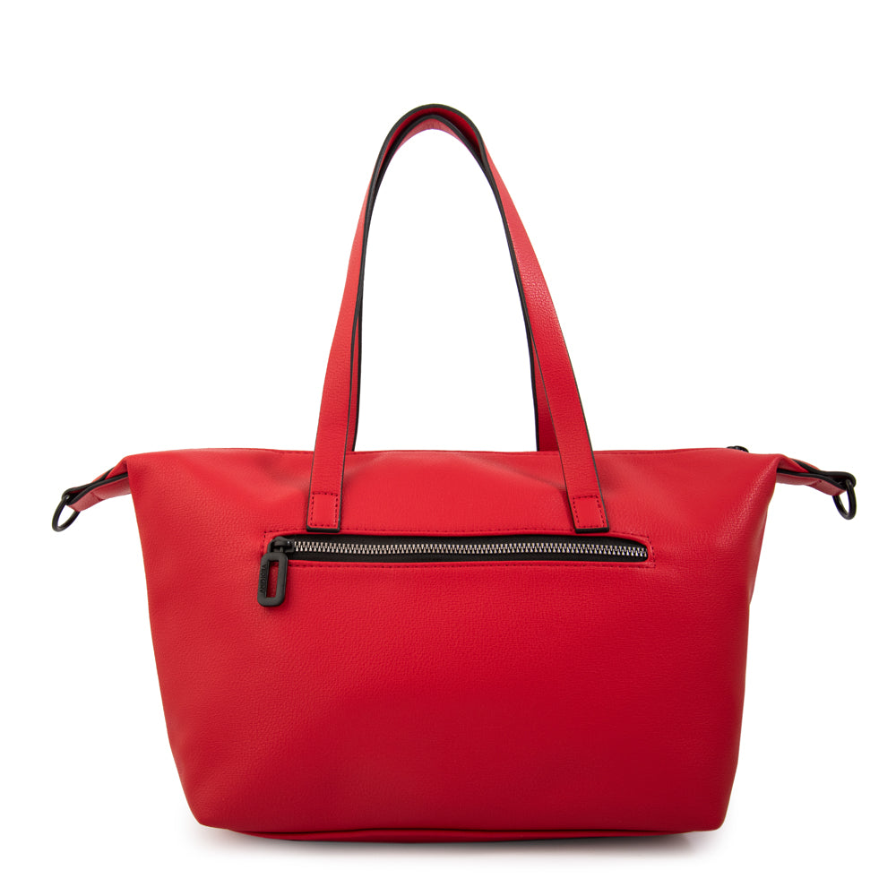 Cartera tote coalis mediana rojo oscuro