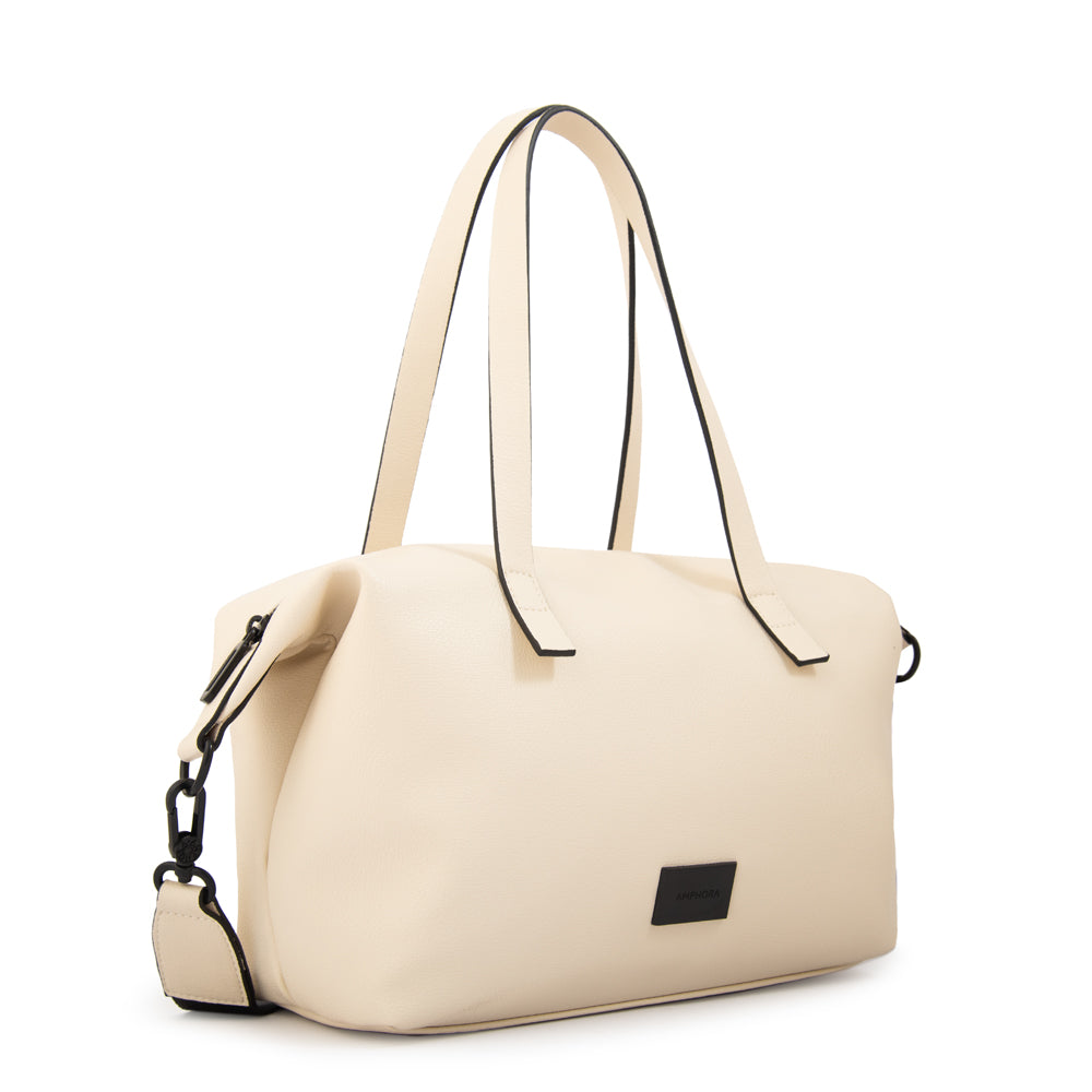 Cartera tote coalis mediana blanco crudo