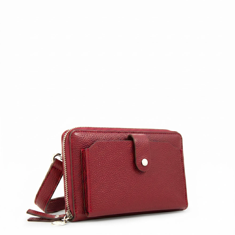 Cartera bandolera verotta pequeña rojo oscuro