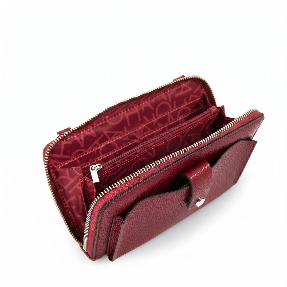 Cartera bandolera verotta pequeña rojo oscuro
